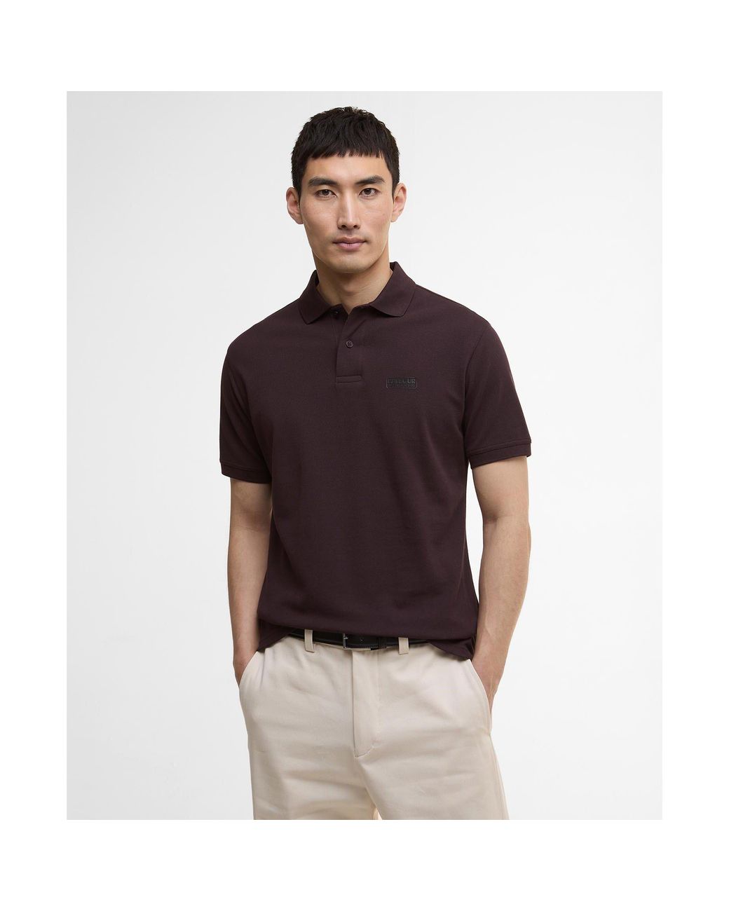 Barbour Purple Essential Polo Shirt for men