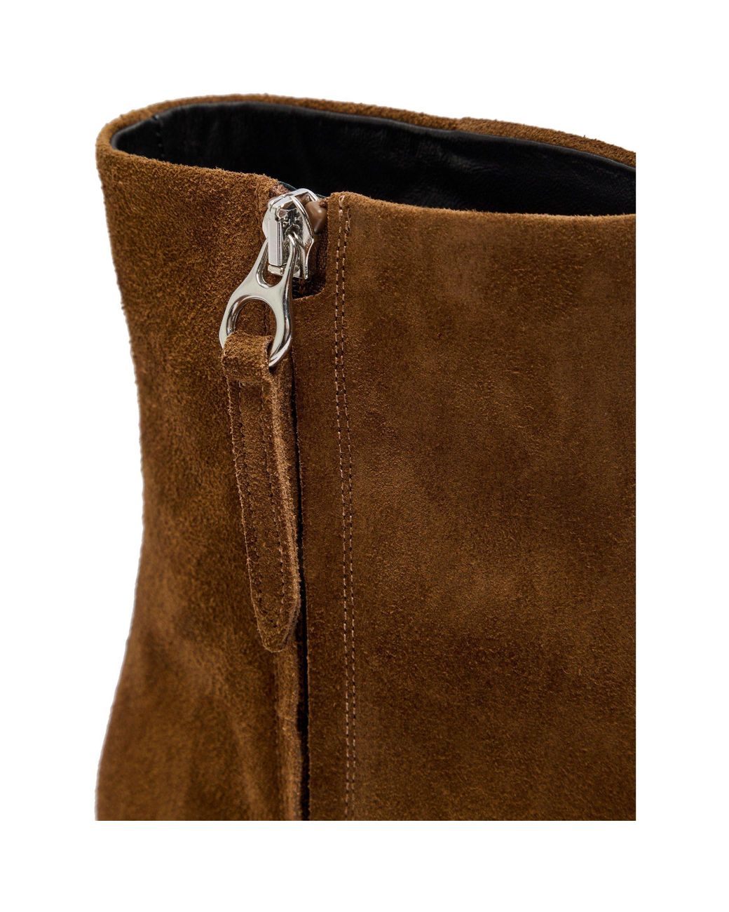 Aeyde Brown Sofie Cow Suede Leather Tobacc