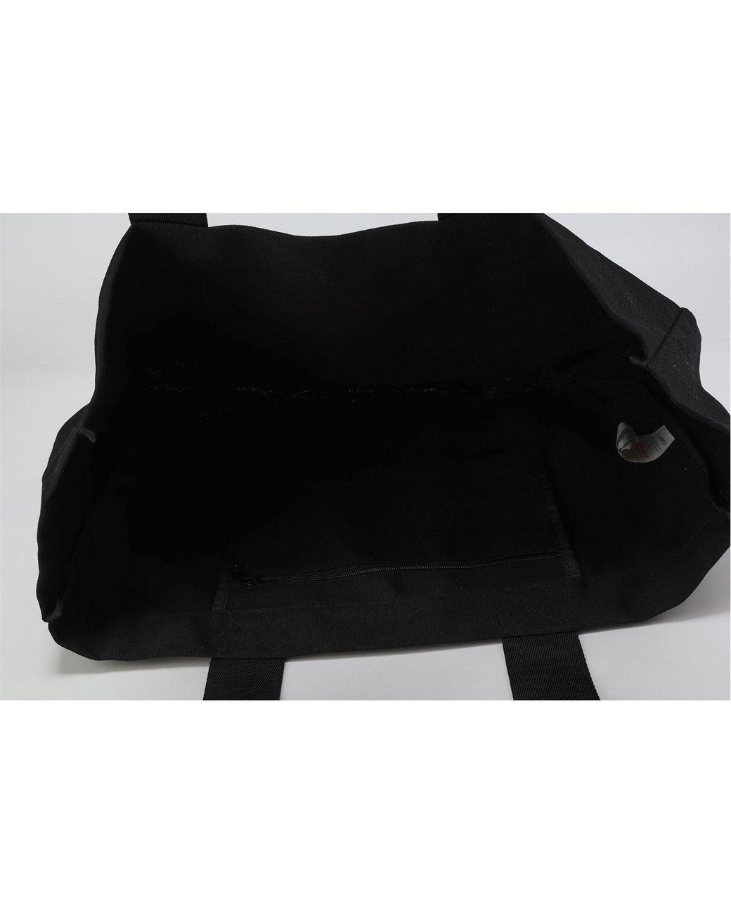 Flannels Black Canvas Logo Tote Bag