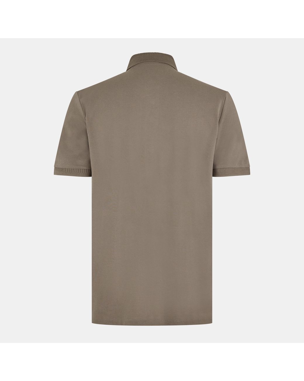 HUGO Brown Deruso Short Sleeve Polo Shirt With Logo Detail And Ribbed Collar for men