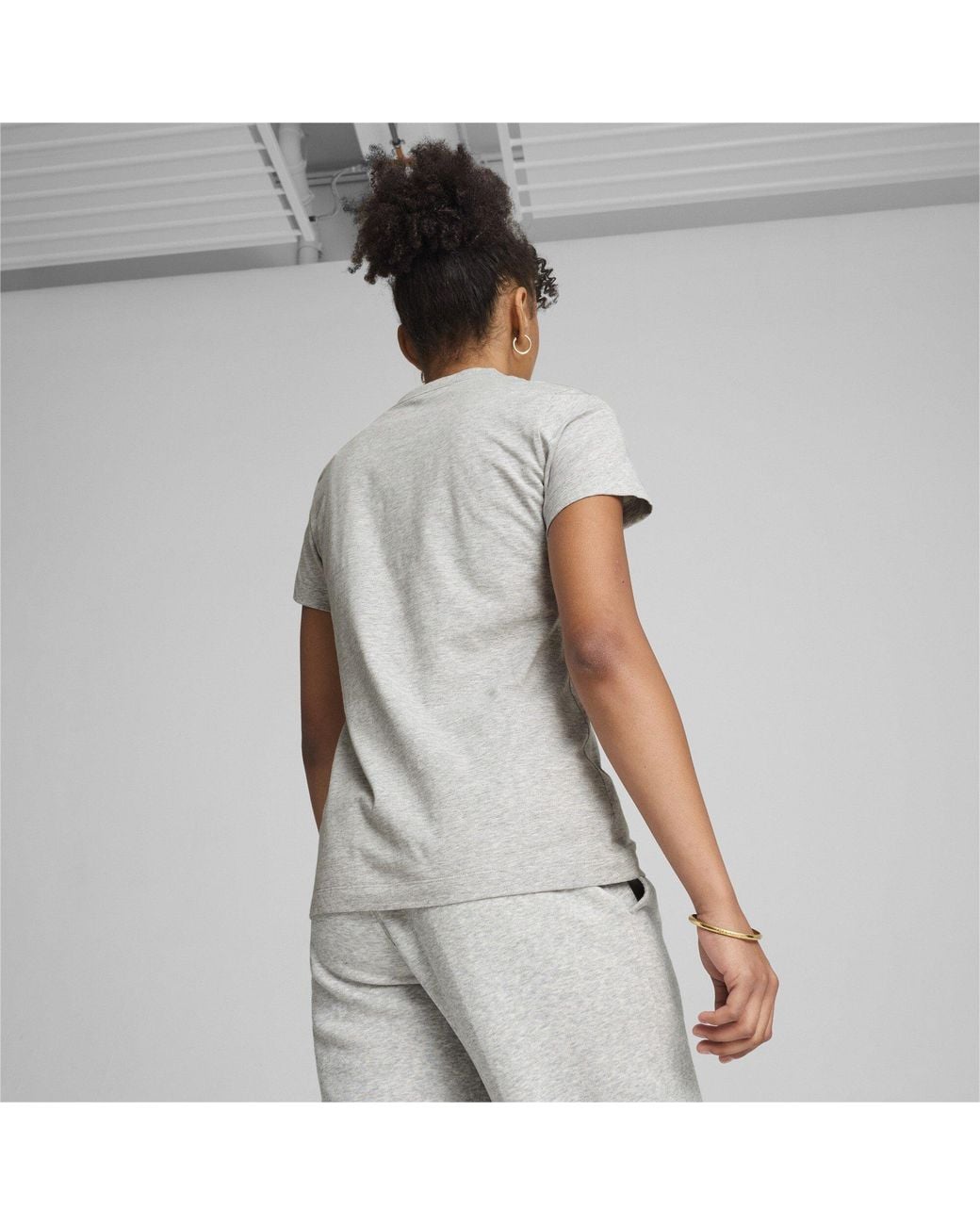 PUMA Gray Squad Graphic Regular Fit T-Shirt