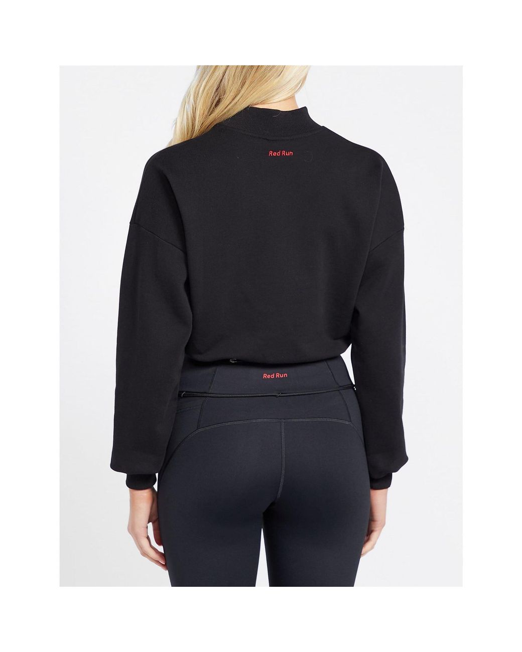 Red Run Black Inky Cropped Cotton Regular-Fit T-Shirt