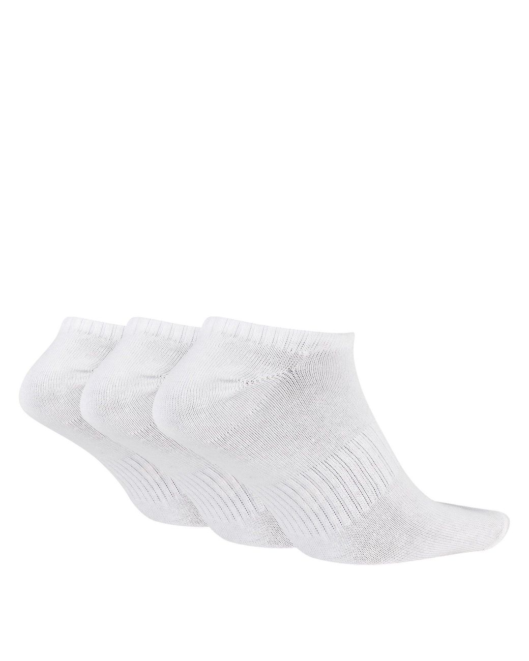 Nike White 3 Pack No Show Socks for men