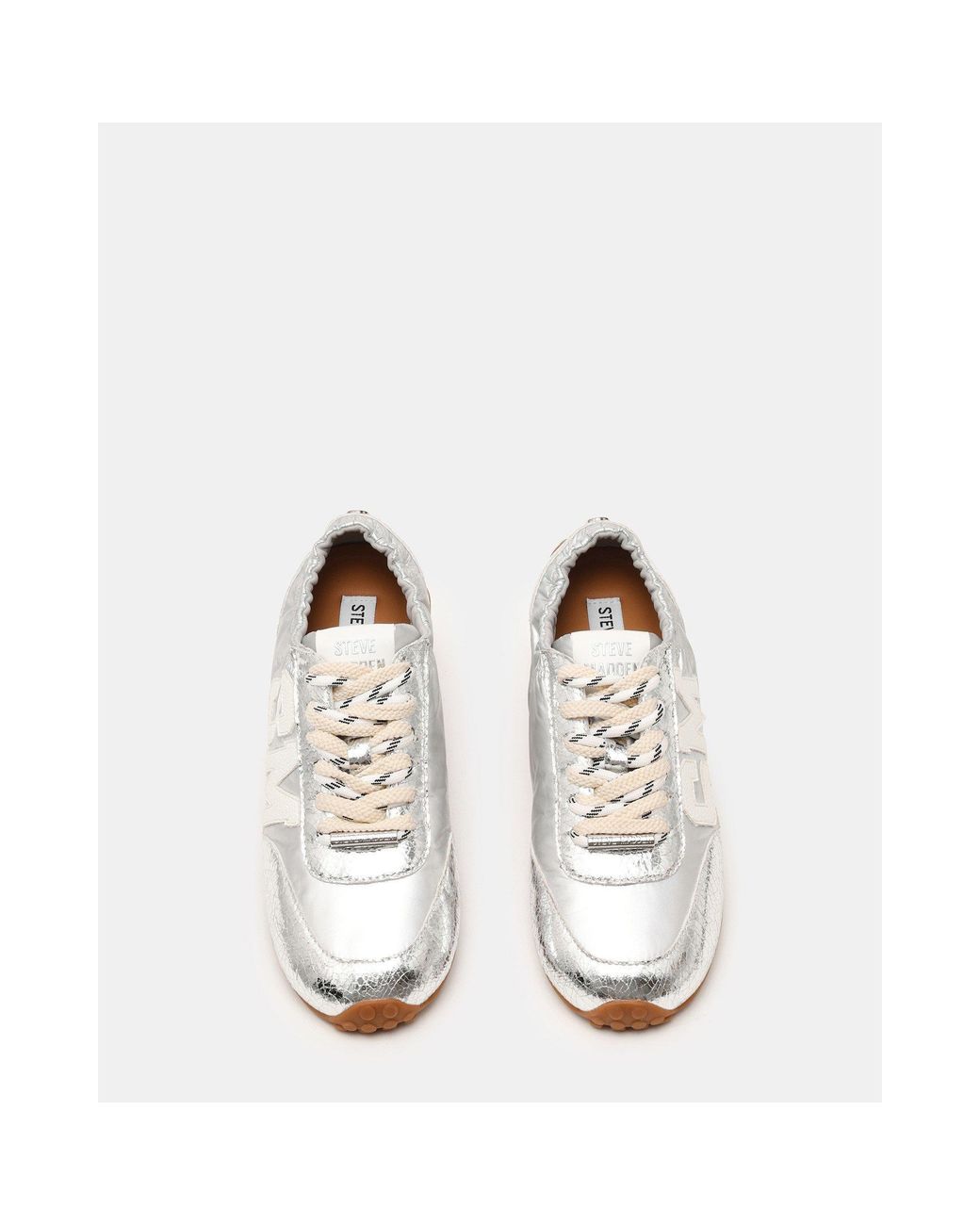 Steve Madden White Cashbox Low-Top Trainers