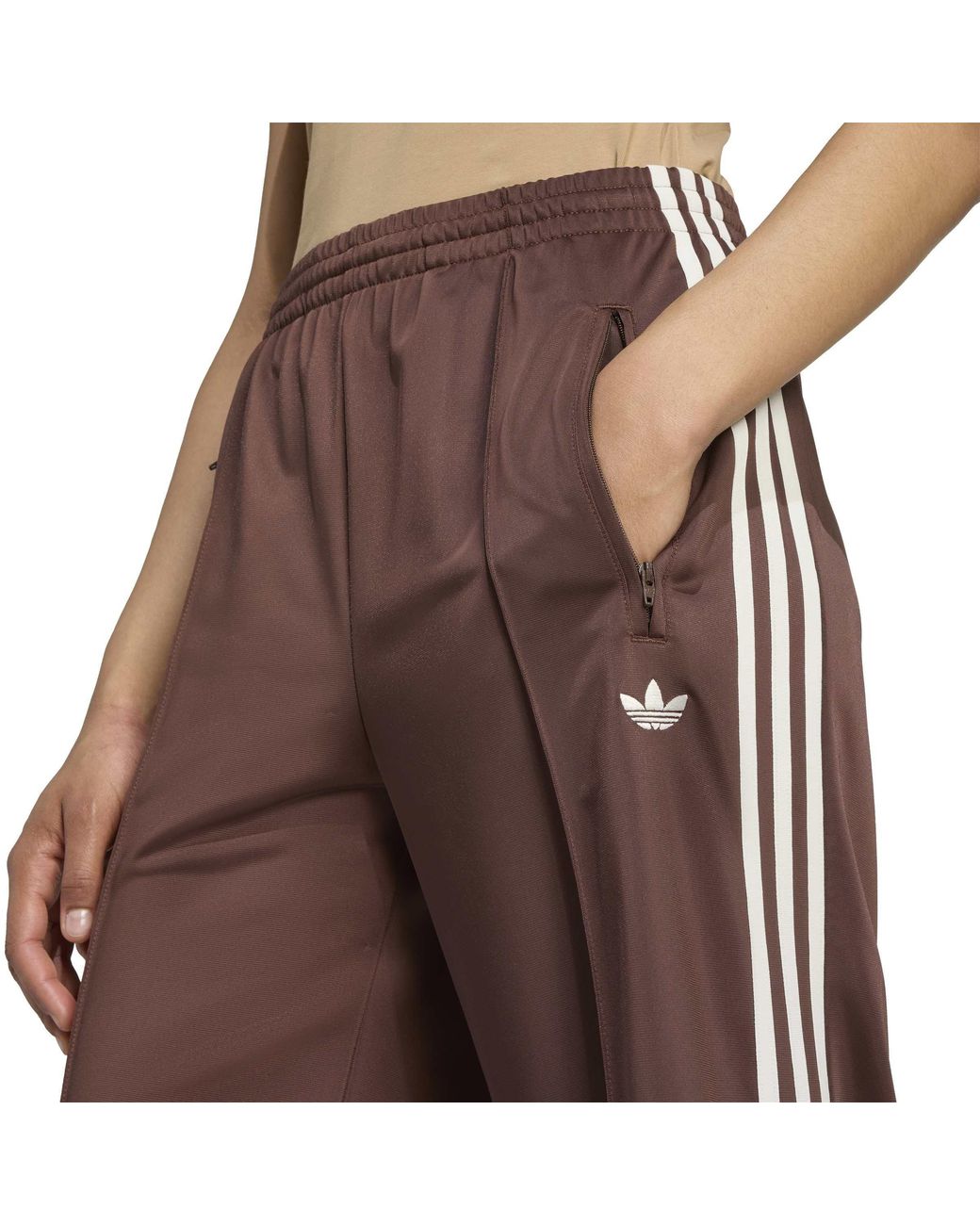 Adidas Originals Brown Firebird Relaxed-Fit Tracksuit Bottoms