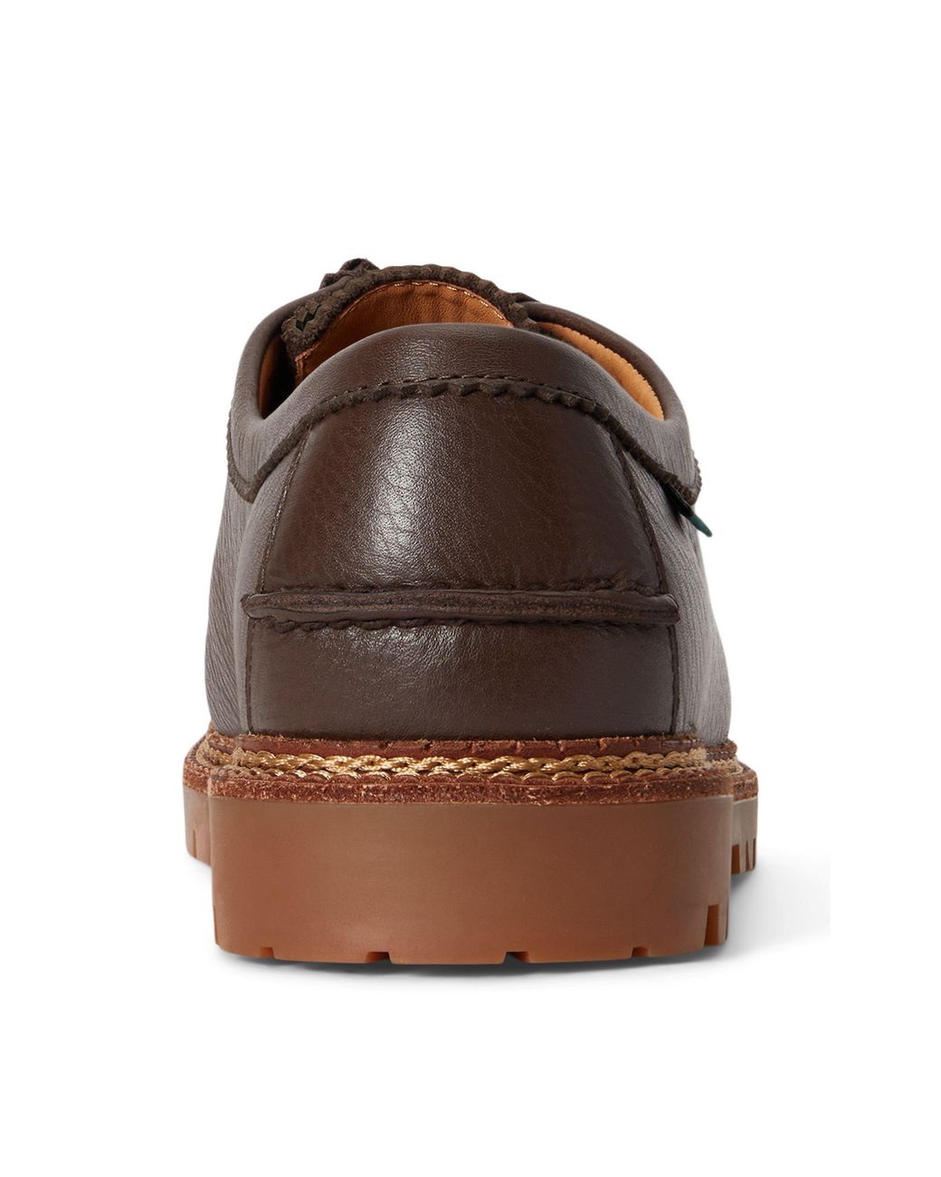 Polo Ralph Lauren Brown Jett Apron Leather Moc-Toe Shoes for men