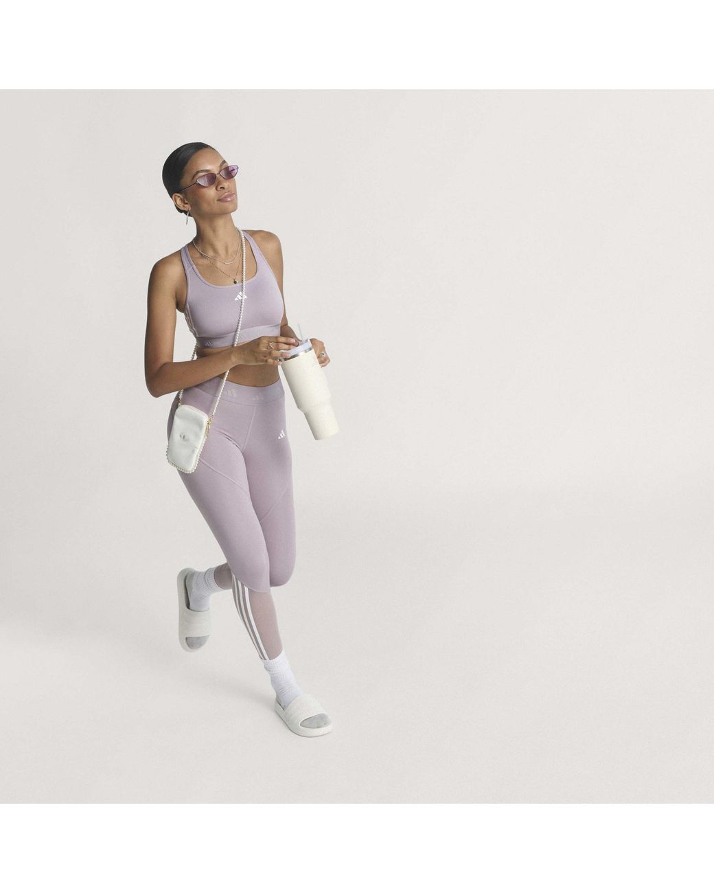 Adidas Purple Medium Impact Sports Bra