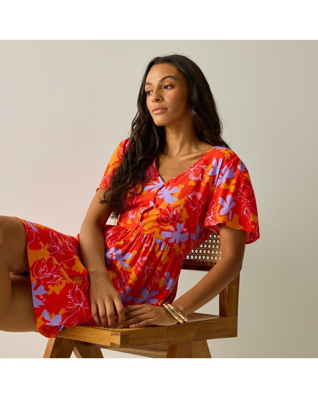 Regatta Red Tarida Cotton Mini Dress