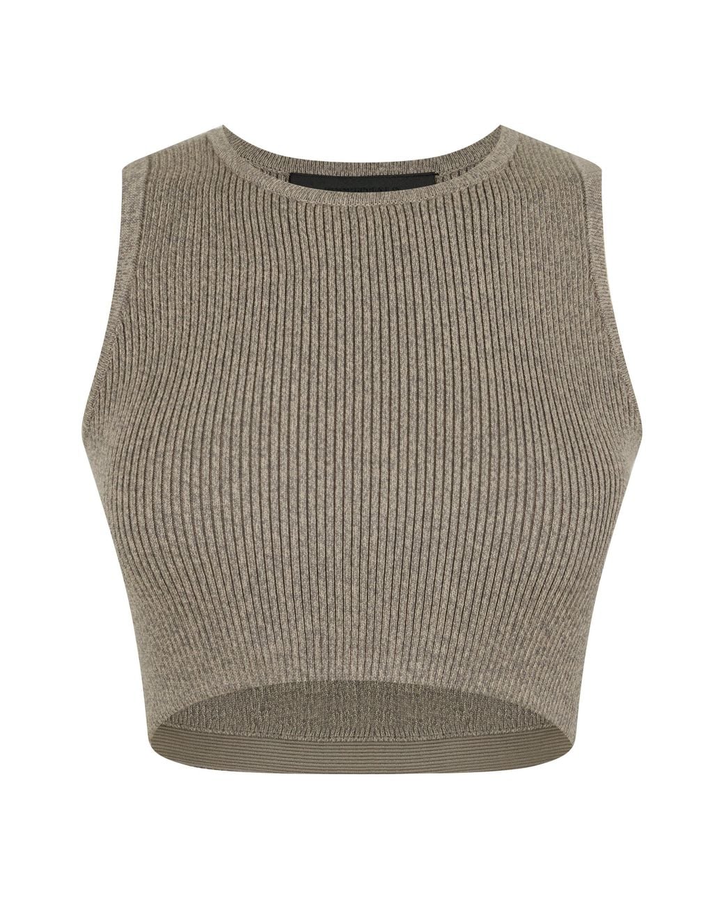 Fear Of God Green Logo Patch Ribbed Crop Top
