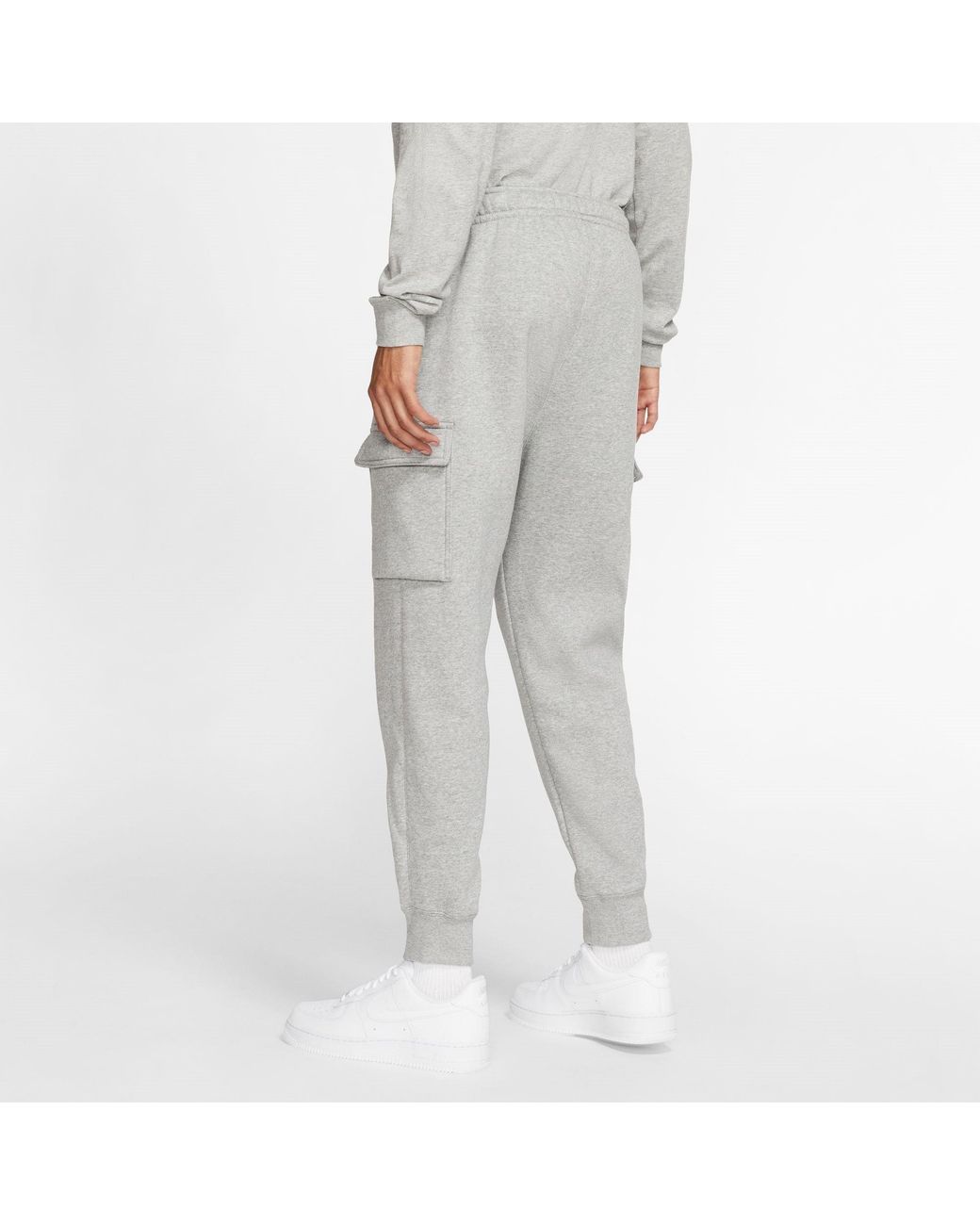 Nike Gray Sportswear Club Fleece Cargo Pants for men