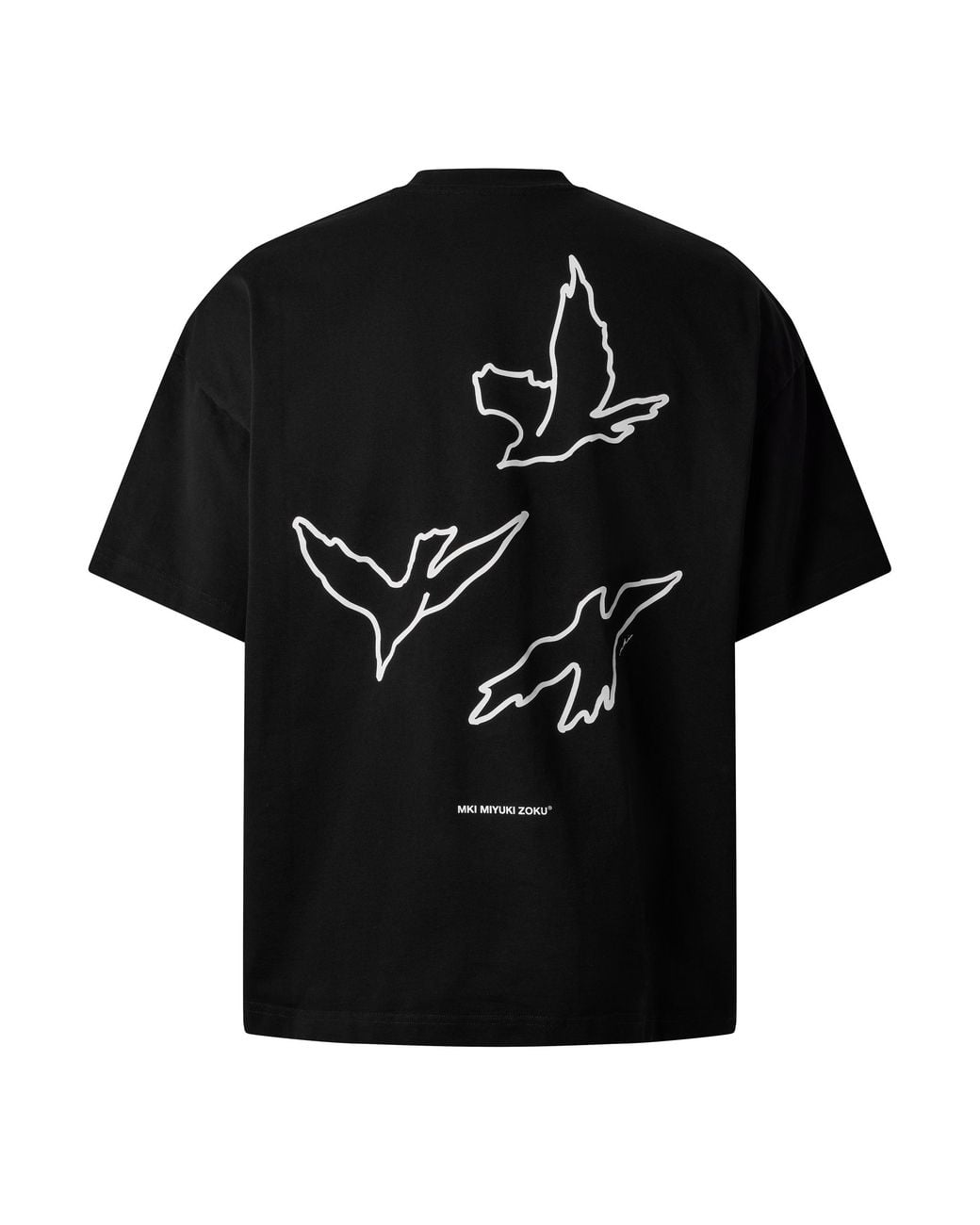 MKI Miyuki-Zoku Black Flight Oversized T-Shirt for men