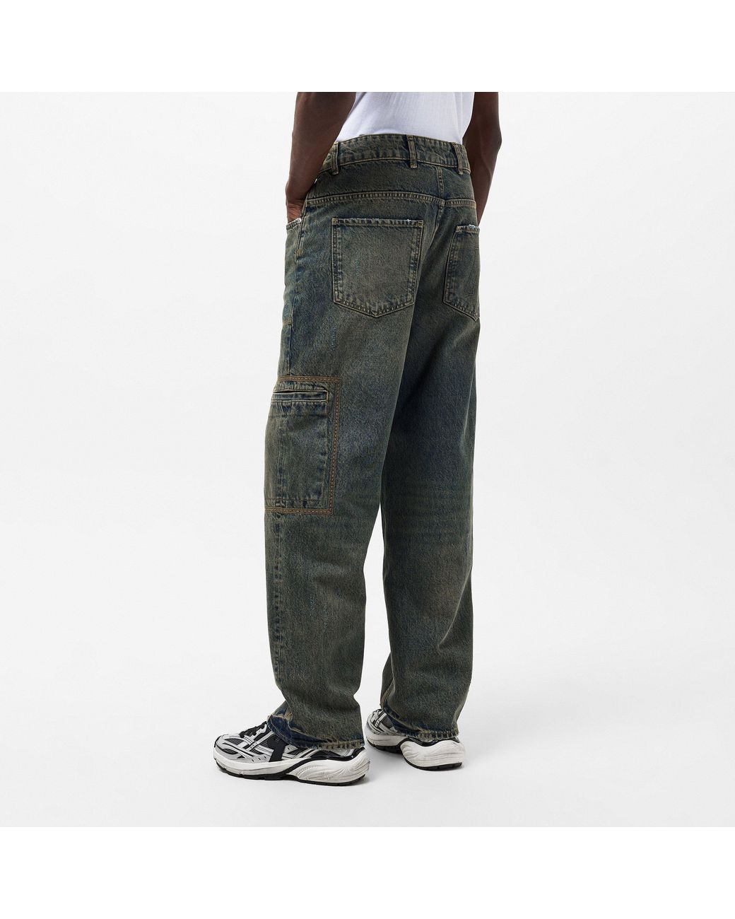 Represent Green Straight Leg Jeans for men