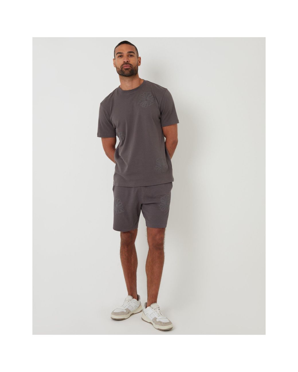 Threadbare Gray Regular Fit Teewren T-Shirt for men