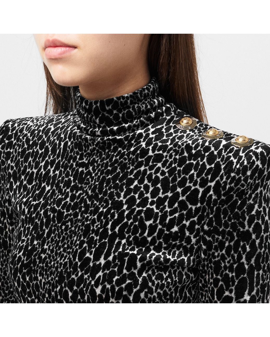 Balmain Black Structured Metal Hardware Textured Mini Dress