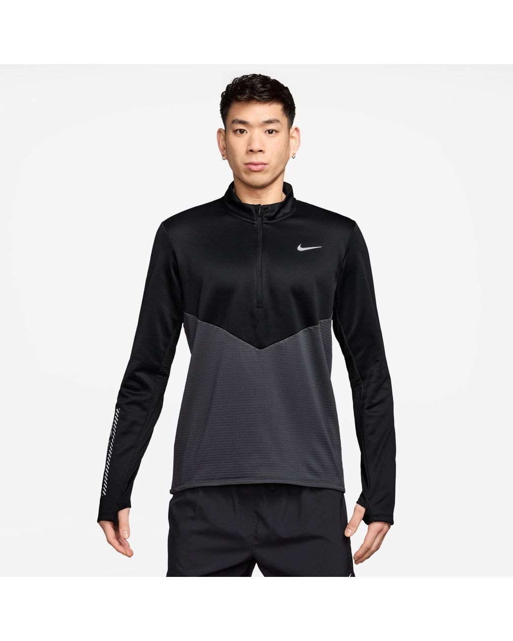 Nike Black Long Sleeve Performance Running Top for men