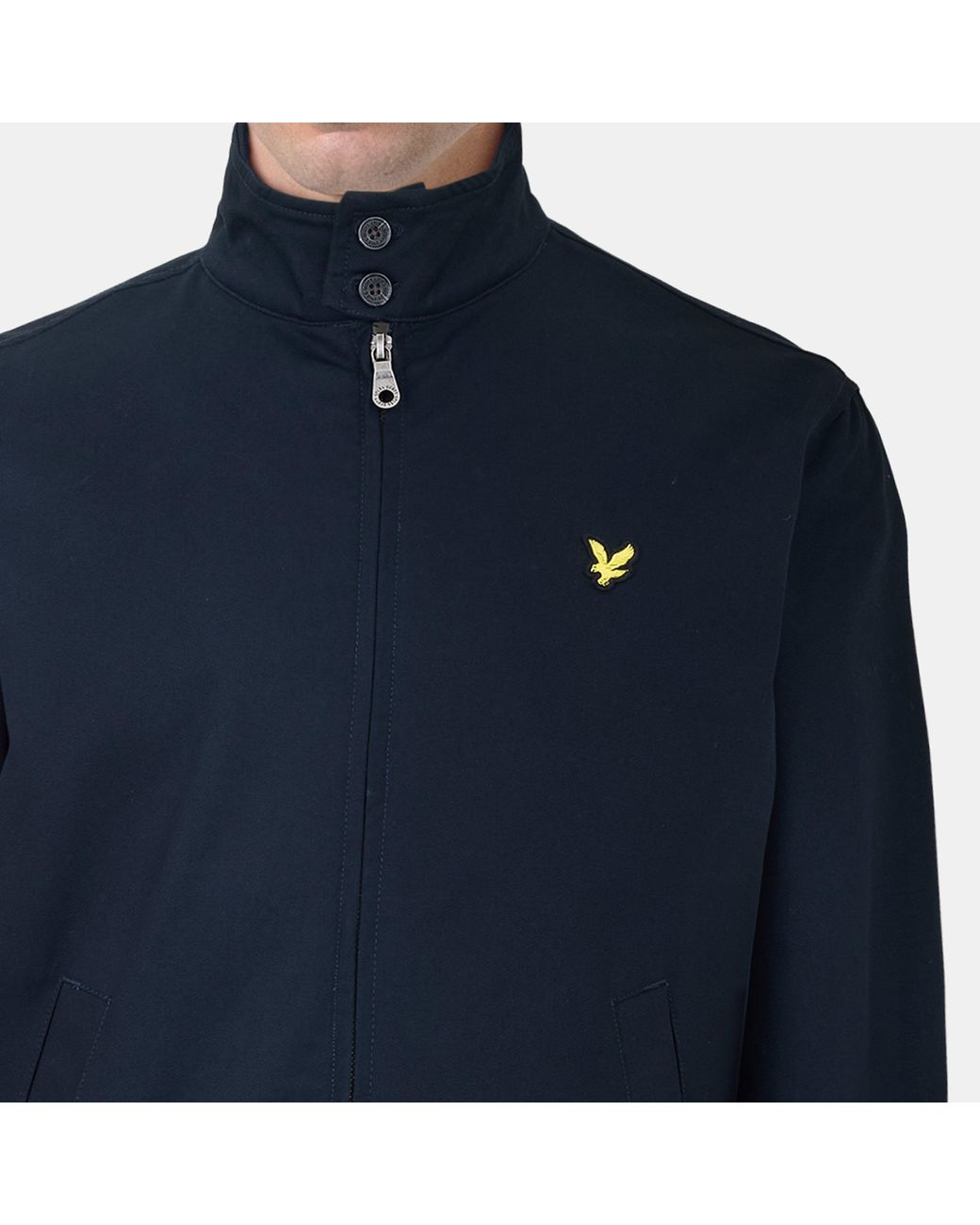 Lyle & Scott Blue Long Sleeve Zip Harrington Jacket for men