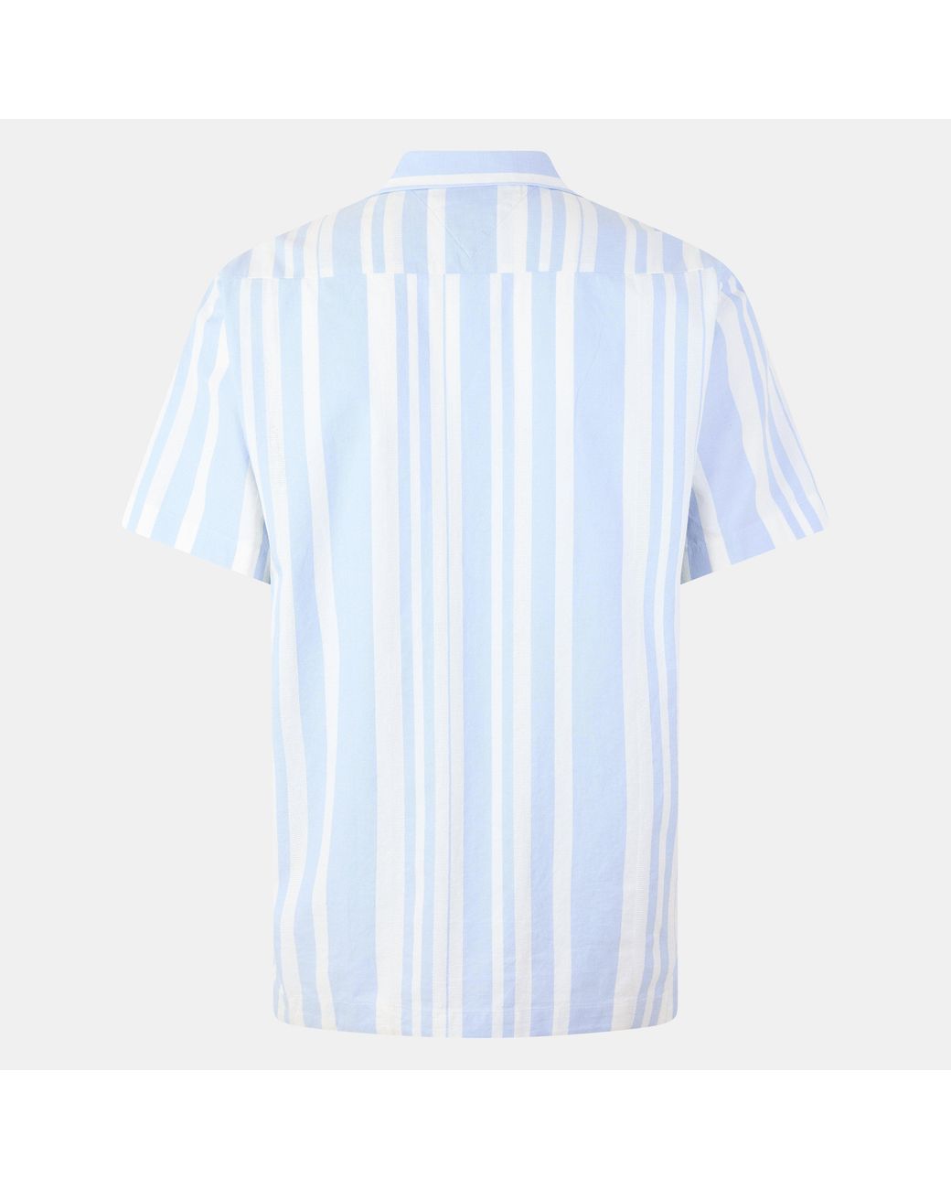 Tommy Hilfiger Blue Horizontal Striped Short Sleeve Shirt for men