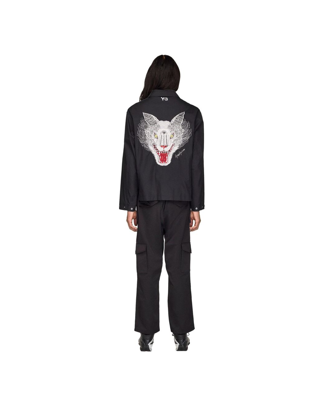 Y-3 Black Mercedes Cargo Trousers for men