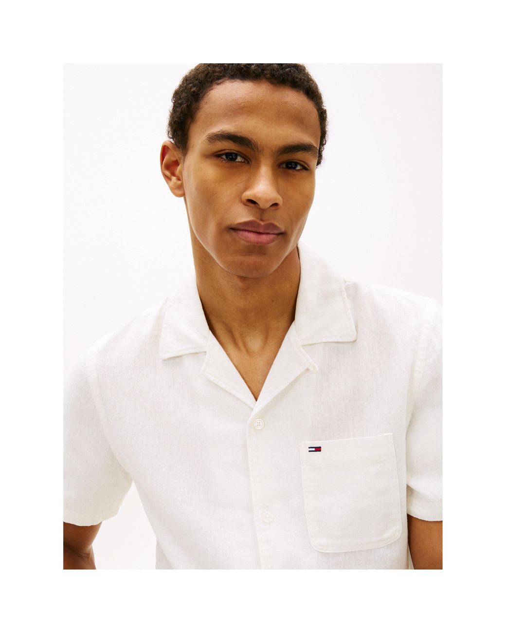 Tommy Hilfiger White Short Sleeve Plain Shirt for men
