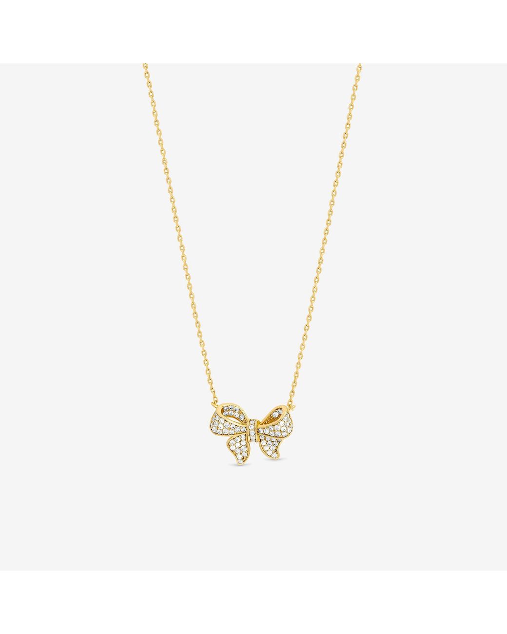 Jon Richard Red 18K Plate Bow Pendant