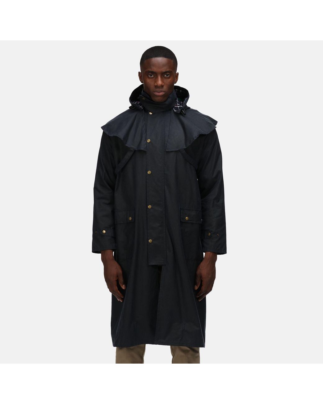 Regatta Black Cranbrook Wax Cotton Riding Quilted Jacket for men