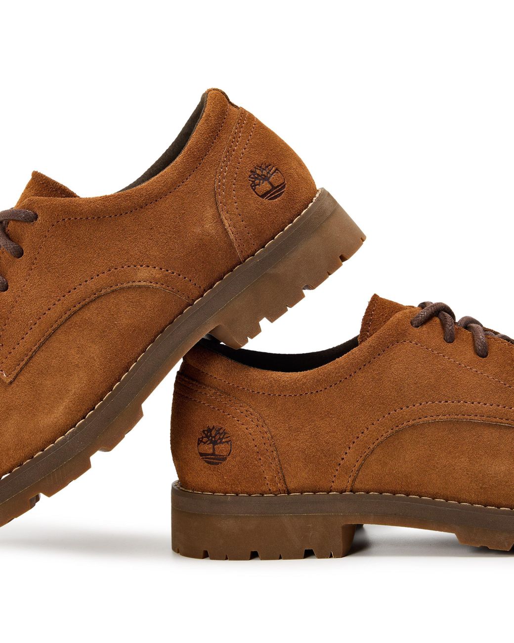 Timberland Brown Britton Square Rust Derby Shoes for men