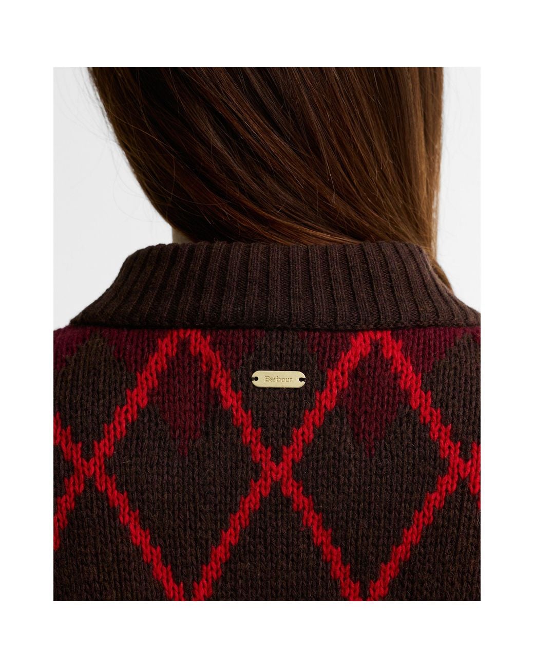 Barbour Red Adina Crew-Neck Jumper