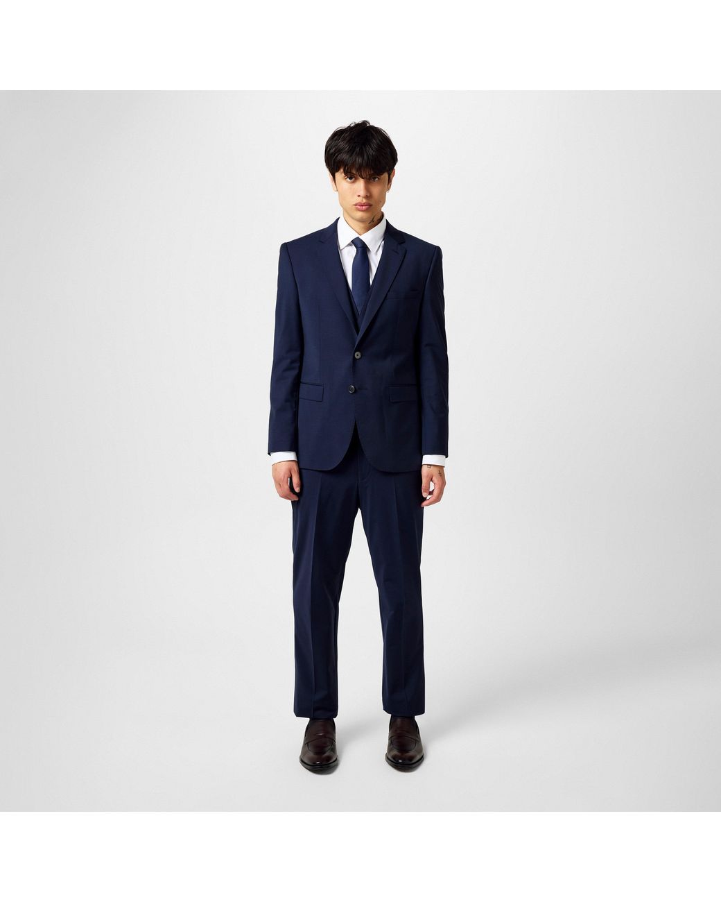 Boss Blue H-Leon Suit Trousers, Elevate Formal Style for men