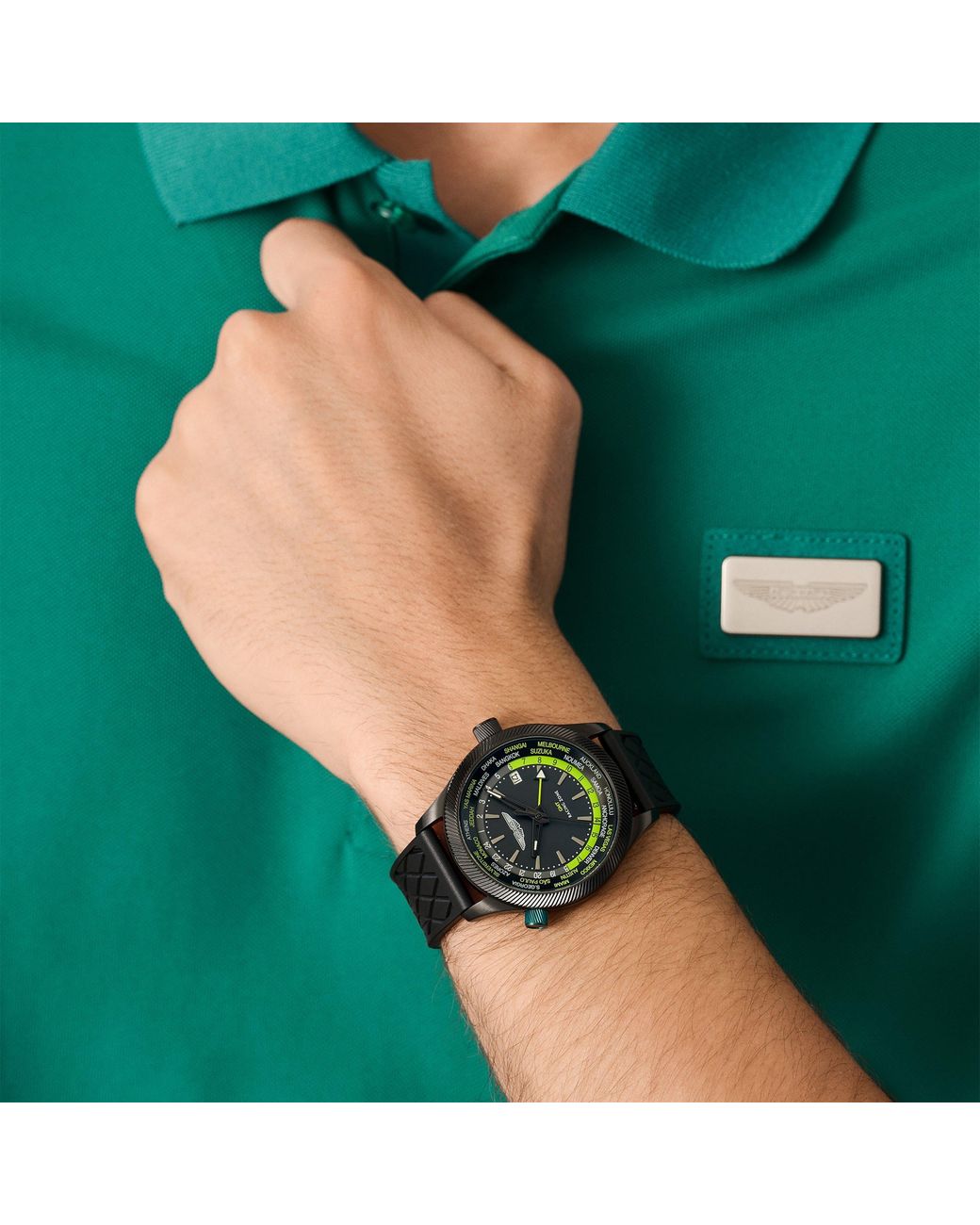 Aston Martin Black Icon Analogue Quartz Watch for men