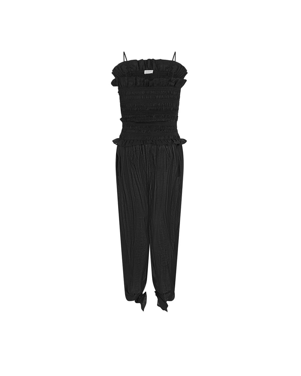 ANDAMANE Black Noor Wide Smock Jumpsuit
