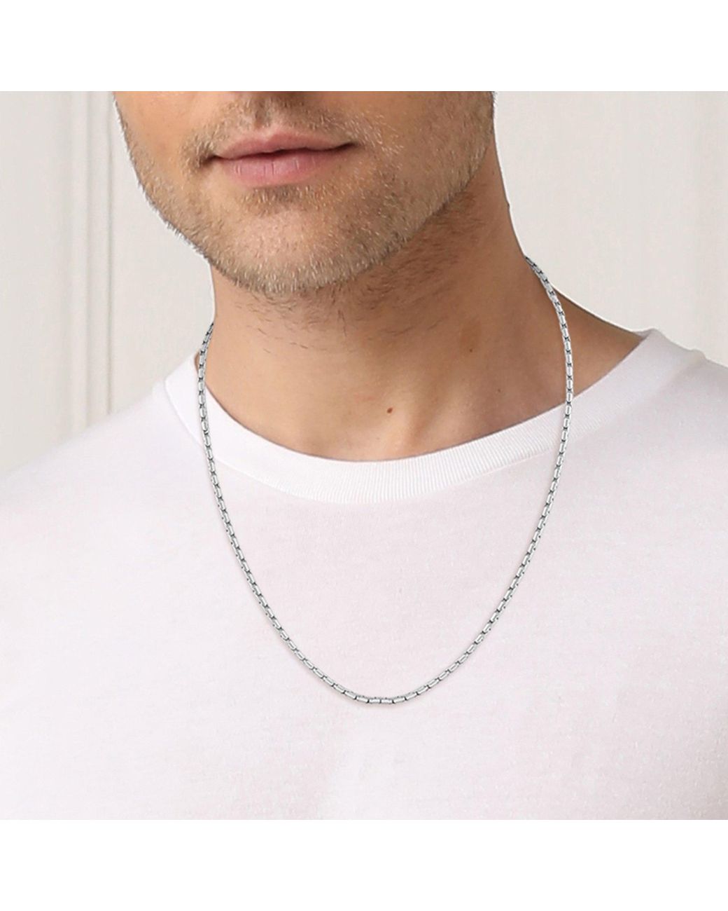 Boss Metallic Evan Chain Stainless Steel Necklace for men