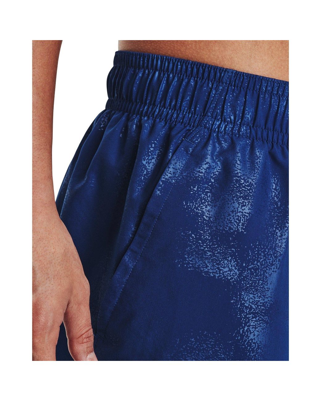 Under Armour Blue Woven Emboss Gym Shorts for men