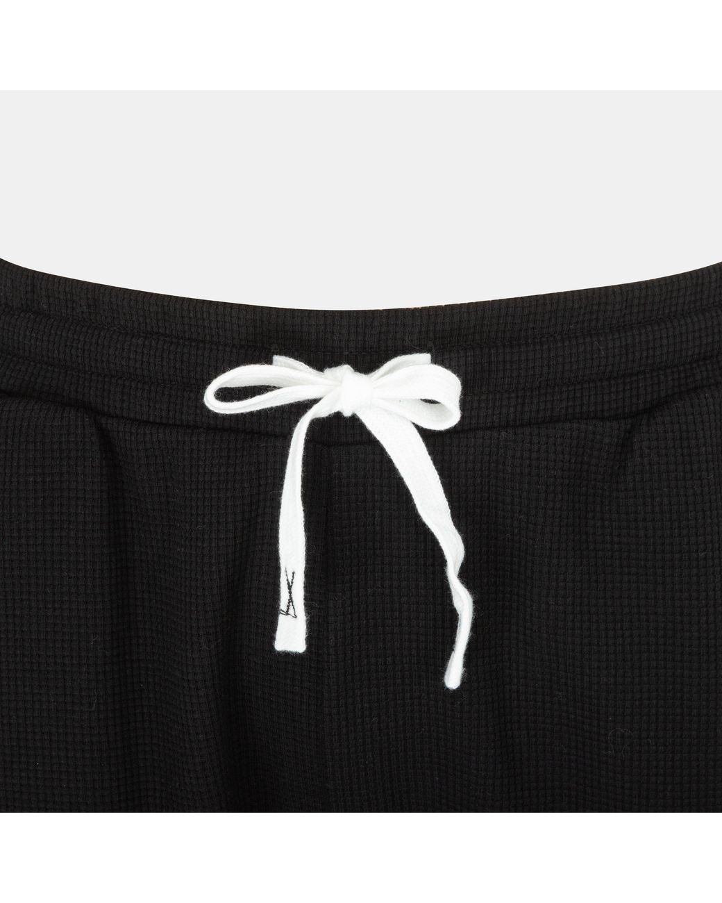Fabric Black Waffle Shorts for men