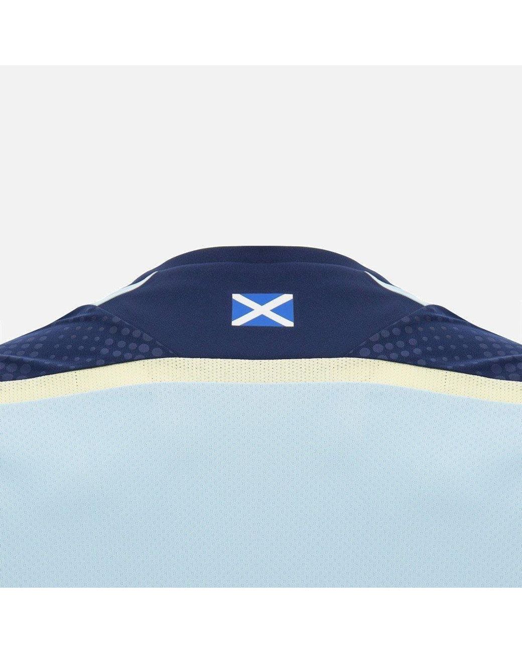 MACRON Blue Scotland Rugby Short-Sleeve T-Shirt for men