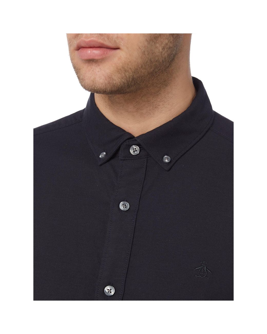Original Penguin Blue Ecovero Oxford Shirt for men