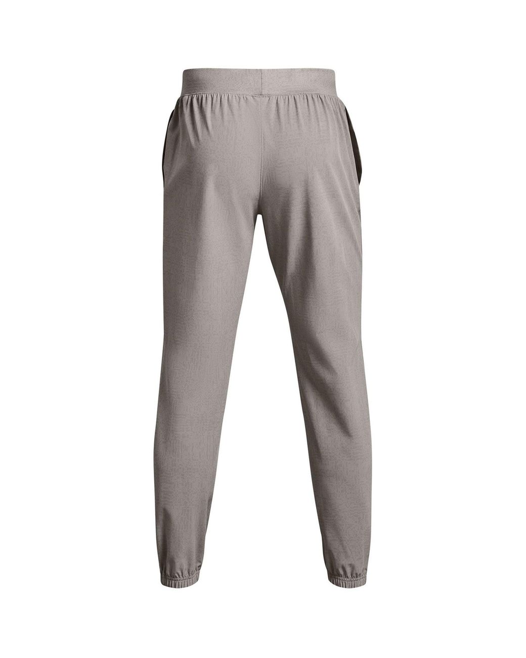 Under Armour Gray Stretch Printed Closed Hem Woven Joggers for men