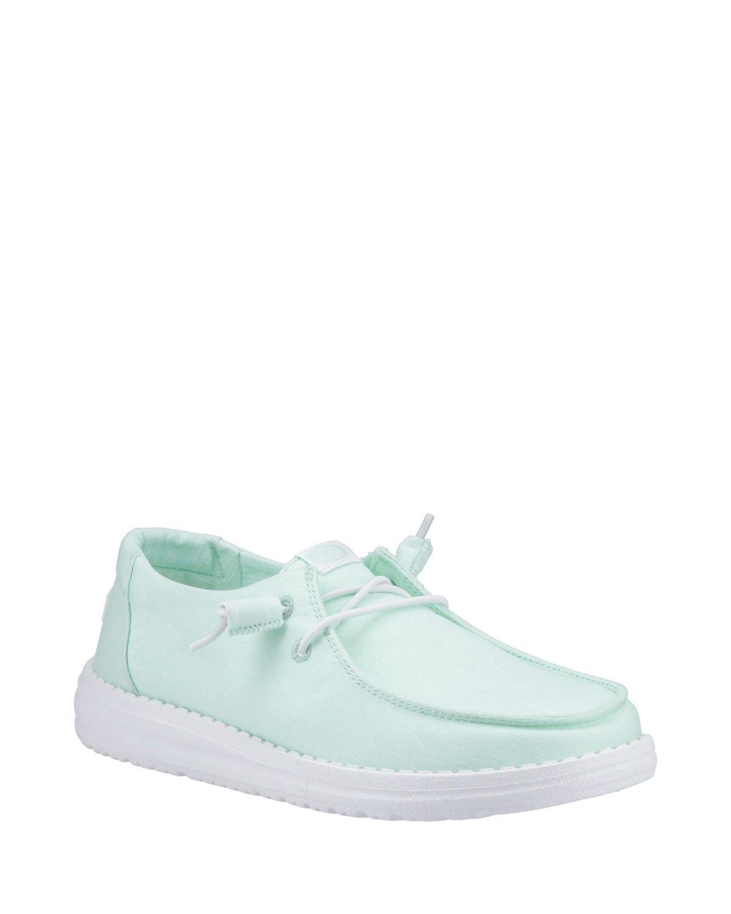 HeyDude Green Wendy Canvas Slip-On Low-Top Trainers