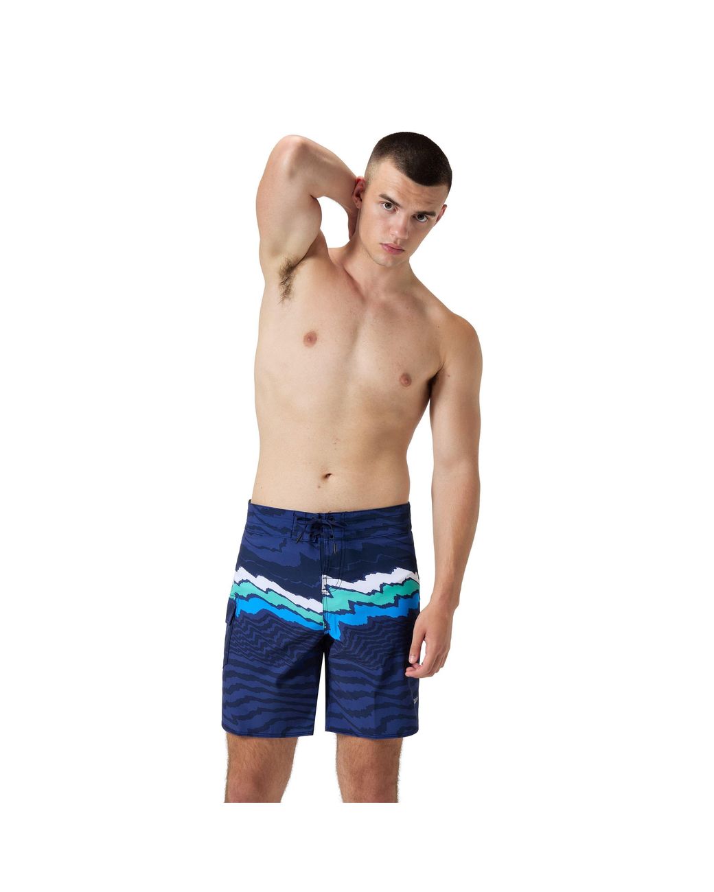Speedo Blue The Lookout Printed Boardshorts for men