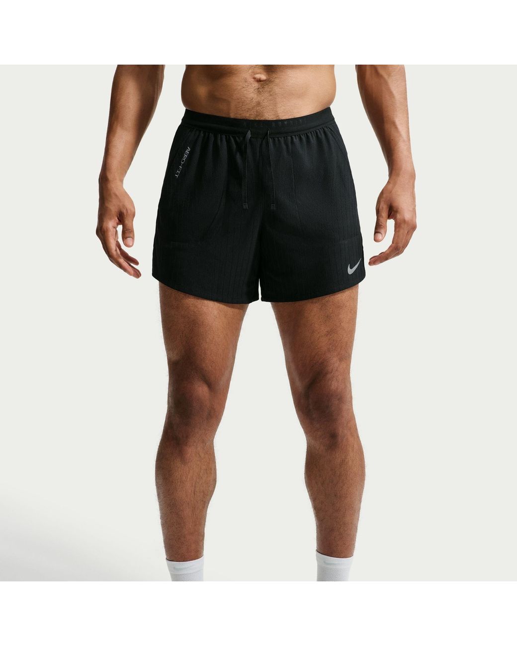 Nike Black Stride 5In Running Shorts for men