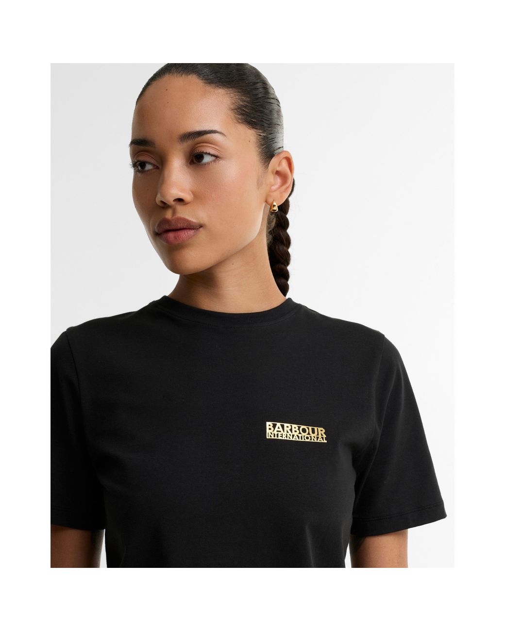 Barbour Black Colletta Cotton Short-Sleeve Slim-Fit T-Shirt