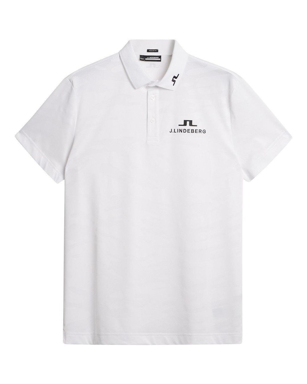 J.Lindeberg White Short-Sleeve Performance Polo Shirt for men