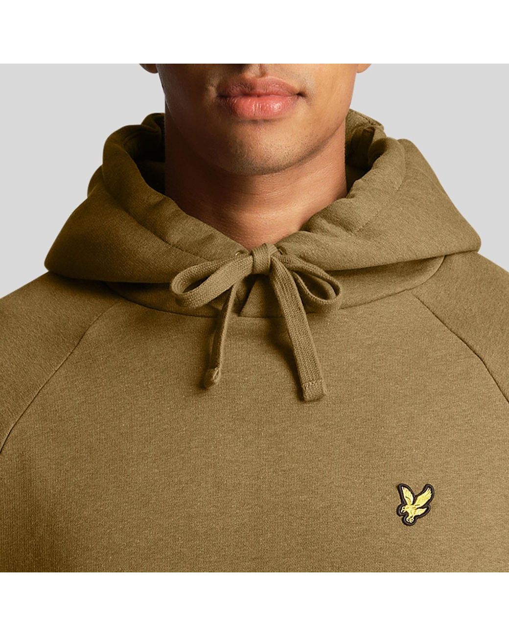 Lyle & Scott Brown Raglan Racked Cotton Hoodie for men