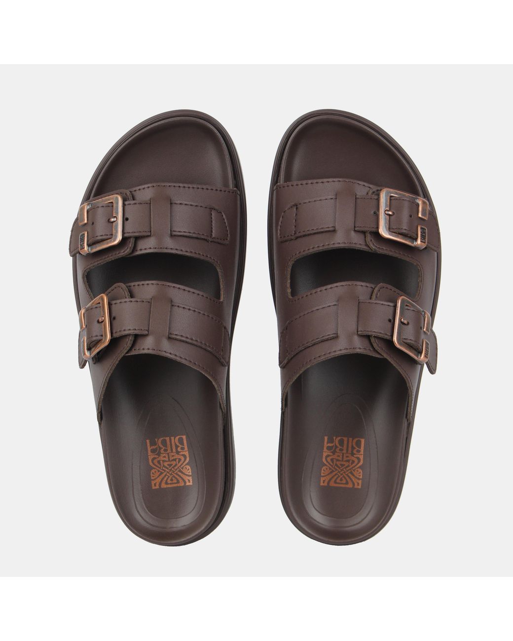 Biba Brown Two Strap Sandals