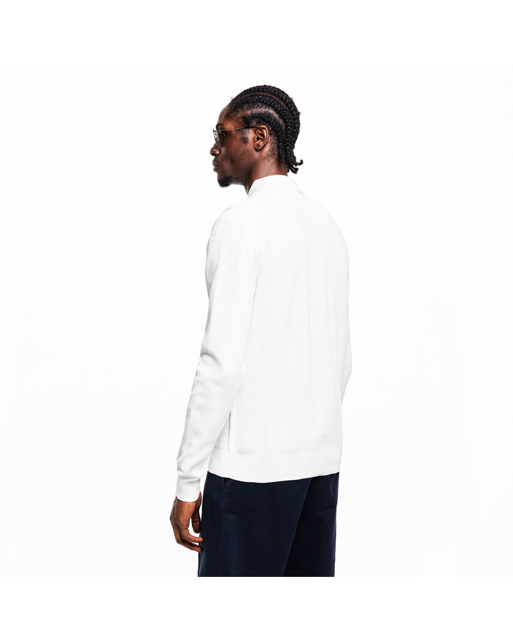 Tom Ford White Tf Piquet Long Sleeve Polo Shirt for men