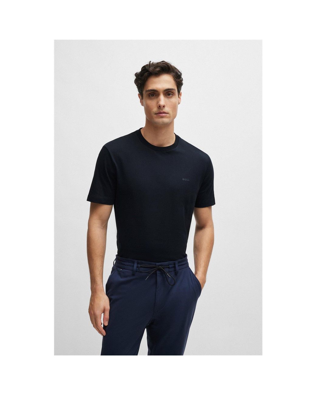 Boss Blue Hbb Thompson Tonal Logo T-Shirt for men