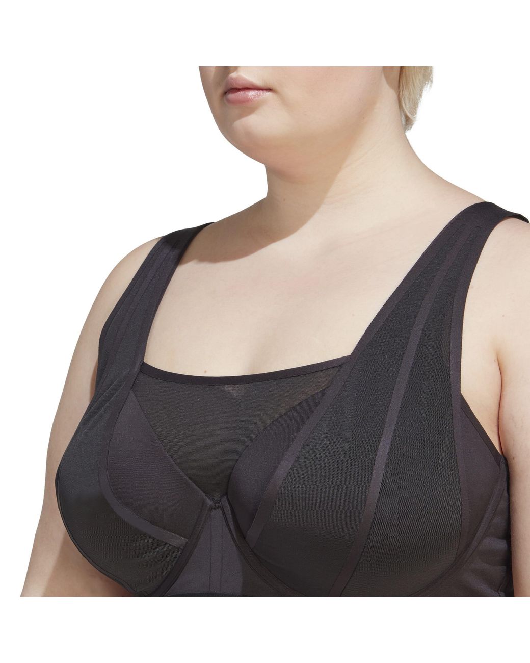 Adidas Blue Collective Power Luxe High Support Medium Impact Sports Bra (Plus Size)
