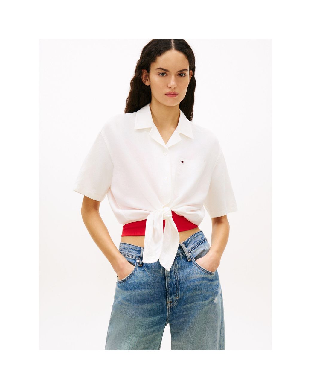 Tommy Hilfiger White Short Sleeve Plain Shirt