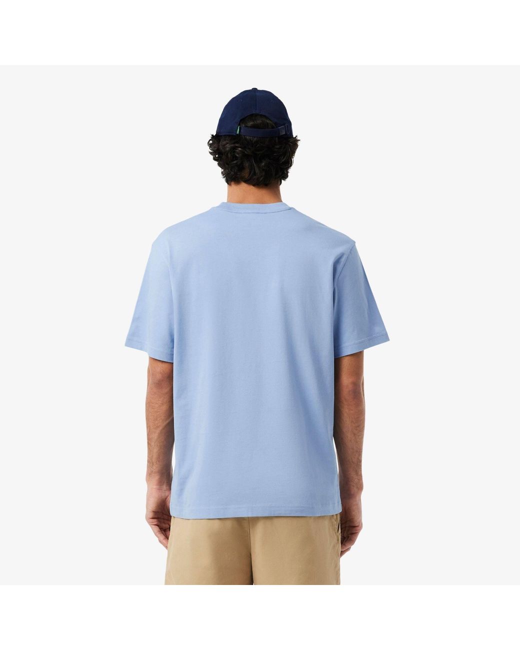 Lacoste Blue Regular Fit Small Logo T-Shirt for men