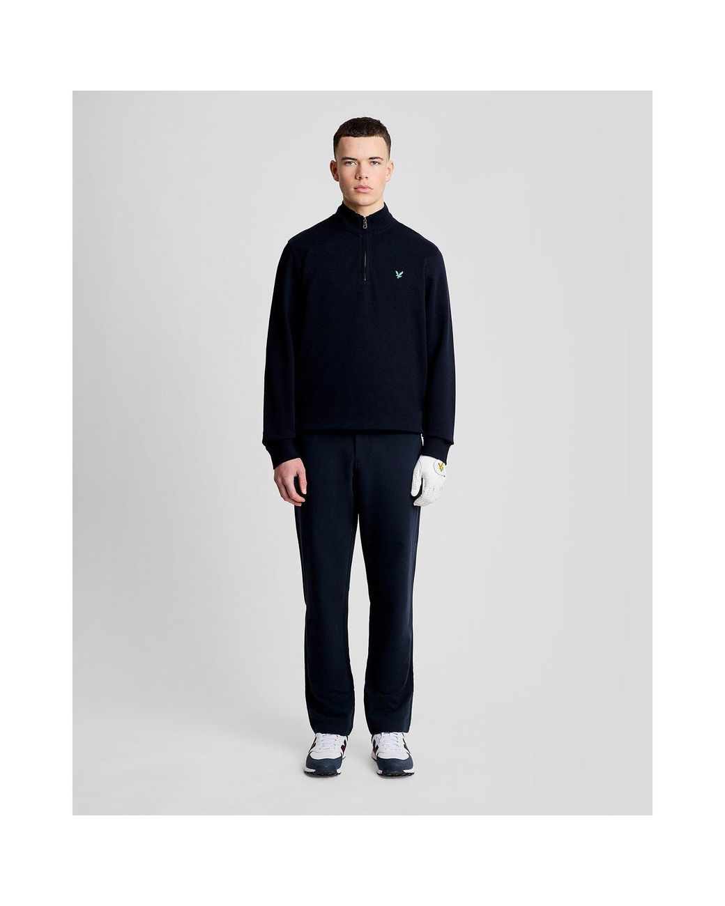 Lyle & Scott Blue Lyle & Scott Golf Eagle Quarter Zip Midlayer for men