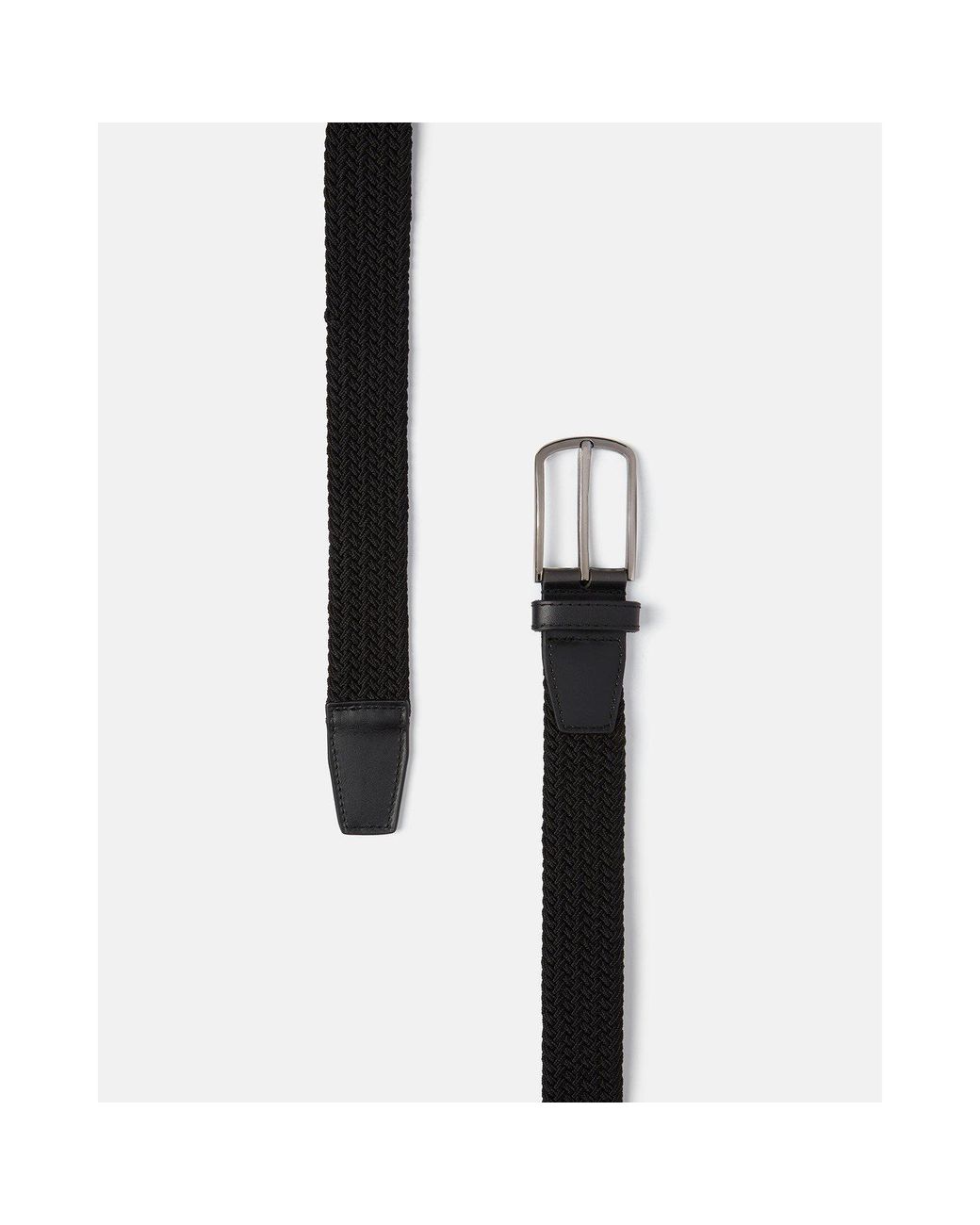 Lyle & Scott Black Woven Golf Belt for men